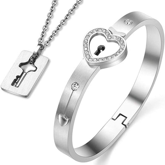 Herzschlüssel, Armband mit Halskette – Foriero™